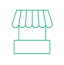 kiosk retail icon green transparent