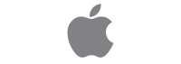 apple inc logo grey transparent