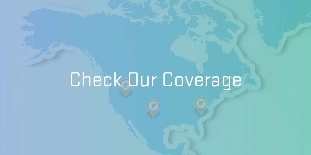 check our coverage header with map of north america